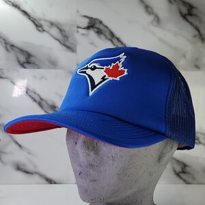 Blue Jays Toronto Trucker Hat. Mitchell & Ness Blue Trucker Cap Adjustable